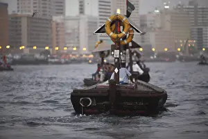 Arabian Peninsula Travel Photography Prints: Wassertaxi in Dubai