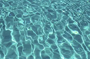 Water Surface Texture Prints: Water in pool with sun reflection