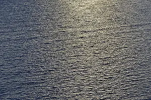 Peaceful Evening Atmosphere Prints: Water surface with light reflections