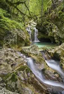 Julian Alps Landscape Prints: Waterfall on the Lepena Stream