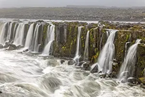 Misty Mood Landscape Photo Prints: Waterfall at a river, cascades