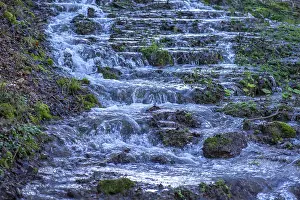 Central Europe Springtime Scenes Prints: Waterfall of a stream in spring