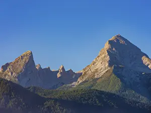 Upper Bavaria Mountain Range Prints: Watzmann under a cloudless sky