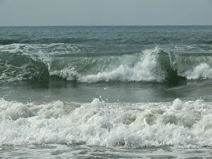 No People On The Beach Prints: Wave