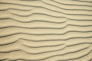 Textured Sandy Surface Prints: Wave patterns in light sand, Sandfly Bay