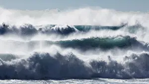 Jardim Do Mar Beach Prints: Waves on the ocean off Madeira