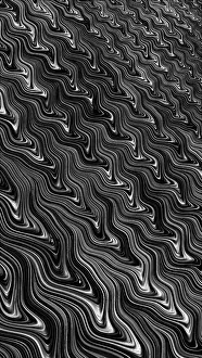 Digital Art Backgrounds Prints: Wavy fractal background - computer-generated image
