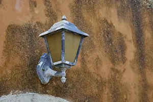 Abandoned Christian Building Prints: Weathered lantern, wall, detail