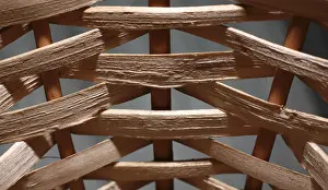 Handicraft Detail Prints: The weaved basket close-up