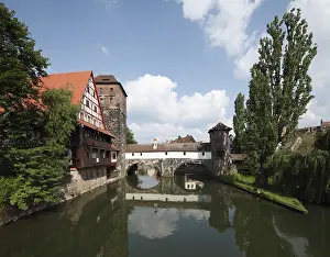 Nuremberg Water Tower Prints: Weinstadel building, Wasserturm tower