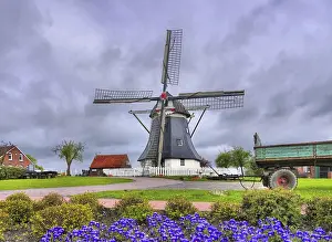 Lower Saxony Windmills Prints: Werdum Windmuehle, windmill Werdum 02