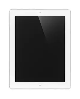 Full Frame White Background Image Prints: White Apple iPad 2 tablet computer with blank display