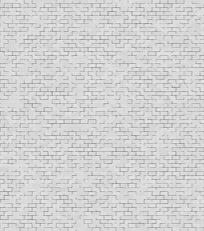 White Brick Wall Background Prints: White brick wall with a repetitive and uniform rectangular brick pattern creating a minimalistic texture