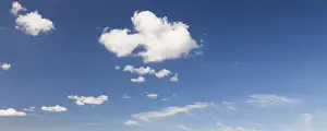 Blue Sky Prints: White clouds, blue sky