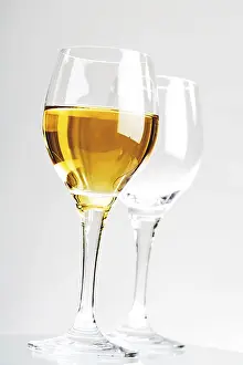 Deserted Meal Scene Prints: White wine