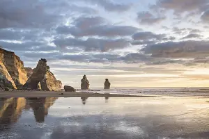 Dramatic Rock Formations Prints: Whitecliffs rock formation, sunset