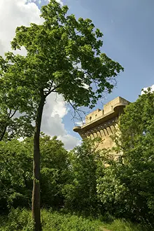 Prints of Wiener Augarten, garden complex, anti-aircraft tower, Vienna Vienna Prints: Wiener Augarten Garden Complex Print, Vienna