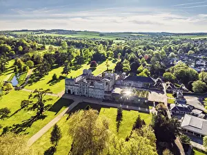 Prints of Wilton House from a drone, Wilton, River Nadder, Salisbury, Wiltshire, England, United Kingdom Salisbury Prints: Wilton House Print from a Drone, Wiltshire, England