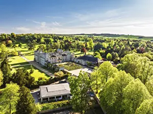 Prints of Wilton House from a drone, Wilton, River Nadder, Salisbury, Wiltshire, England, United Kingdom Salisbury Prints: Wilton House Print from a Drone, Wiltshire, England