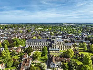 Winchester Cathedral Aerial View Prints: Winchester Cathedral from a drone