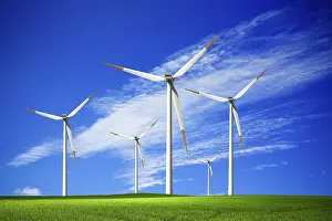 Framed Print : Wind Farm Print - Renewable Energy Installation Framed Print : Wind Farm Print - Renewable Energy Installation
