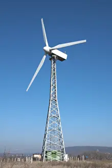 Alternative Energy Source Prints: Wind generators on blue sky