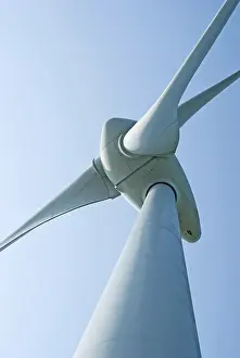 Alternative Energy Source Prints: Wind power generation machine under blue sky