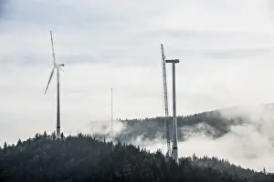 Alternative Energy Germany Prints: Wind turbines under construction