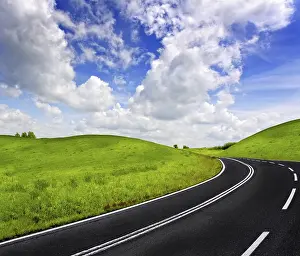 Deserted Countryside Prints: A winding road