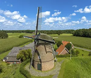Dutch Countryside Scenes Prints: Windmill called The Grobbemill in Fleringen