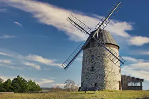 Deserted Farmland Prints: A windmill in the field in the daytime