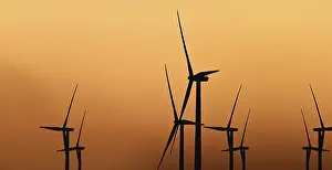 Deserted Windmill Scene Prints: Windmill at sunset against light