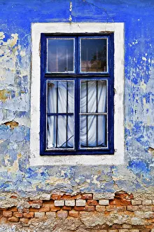 Lower Austria Travel Photography Prints: Window, facade with flaking paint