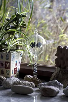 Uninhabited German Landscape Prints: Window sill with decorative elements