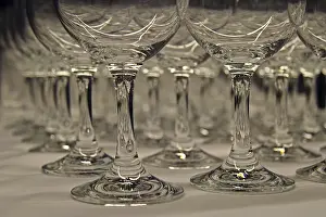 Deserted Dining Table Prints: Wine glasses
