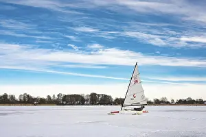 Winter In Lower Saxony Prints: Winter at Dummer See with