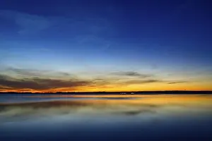 Deserted Winter Landscape Photography Prints: Winter sunset at the Dummer