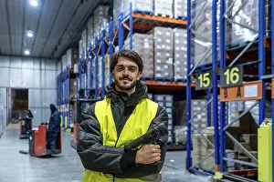 Logistics Industry Professional Prints: Worker smiling at the camera
