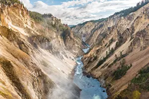 Wild River Landscape Photography Prints: Yellowstone River flows through Gorge