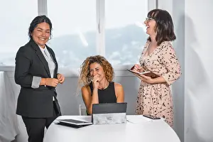 Office Teamwork Prints: Young enterprising session in the office