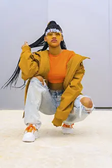 Braided Girl Dance Prints: A young trap dancer with braids
