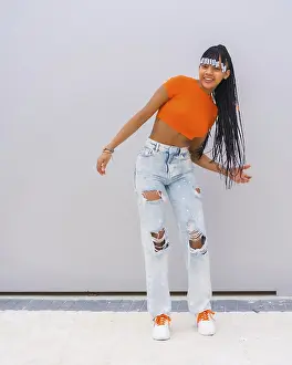 Young Trap Dancer Prints: A young trap dancer with braids