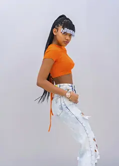 Young Trap Dancer Prints: A young trap dancer with braids