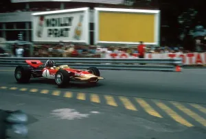 Graham Hill Prints: Monaco GP 1969 Print - Graham Hill in Lotus 49B