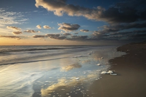 Long Exposure Photography Europe Prints: Breakers on the North Sea beach