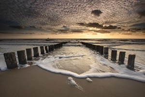 European Seascape Prints: Breakers on the North Sea beach
