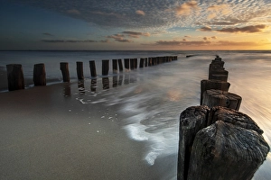 North Sea Coastal Scene Prints: Breakers on the North Sea beach