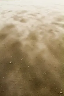 Stormy Beach Scene Prints: Drifting sand