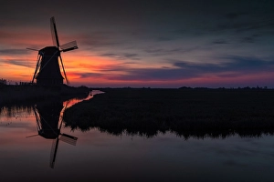 Early Morning Dutch Windmill Print