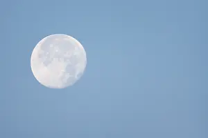 Clear Blue Sky Europe Prints: Moon in close up